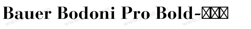 Bauer Bodoni Pro Bold字体转换